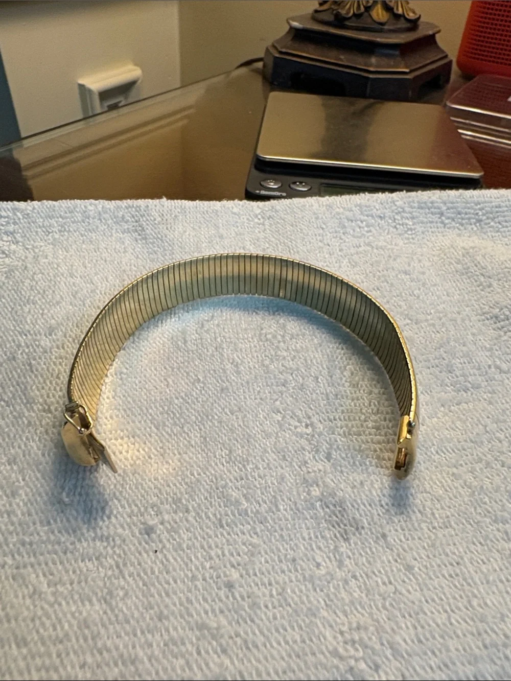 Vintage Italian 14K Yellow Gold Omega-Style Link Bracelet